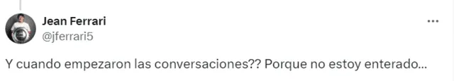 Respuesta de Jean Ferrari. Foto: X/captura de Jean Ferrari.   
