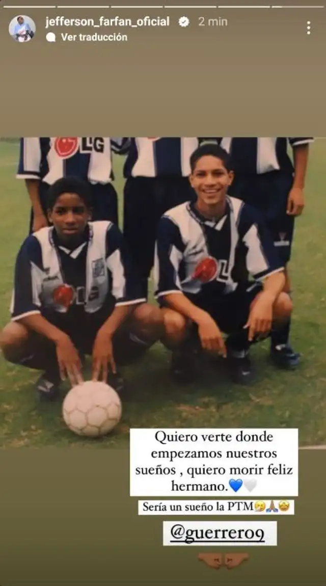 Mensaje de Farfán a Guerrero. Foto: Instagram.   