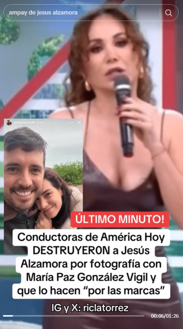  Janet Barboza no se quedó callada y compartió su opinión sobre Jesús Alzamora y esposa. Foto: Tik tok/Ric La Torre   