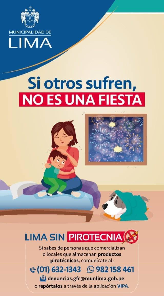 Afiche parte de la campaña de la Municipalidad de Lima.