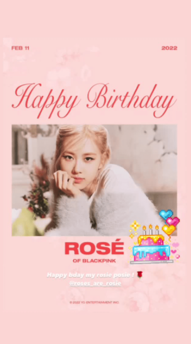 Saludo de Jennie de BLACKPINK a Rosé por su cumpleaños. Foto: captura/Instagram