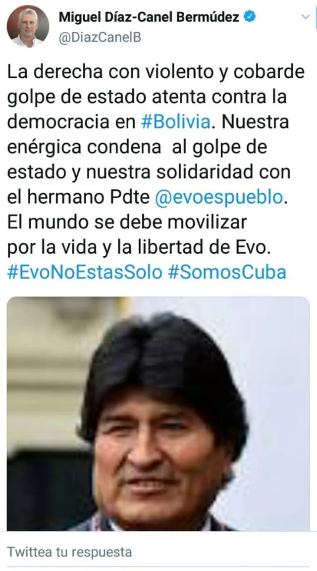 Renuncia de Evo Morales. Foto: Captura.