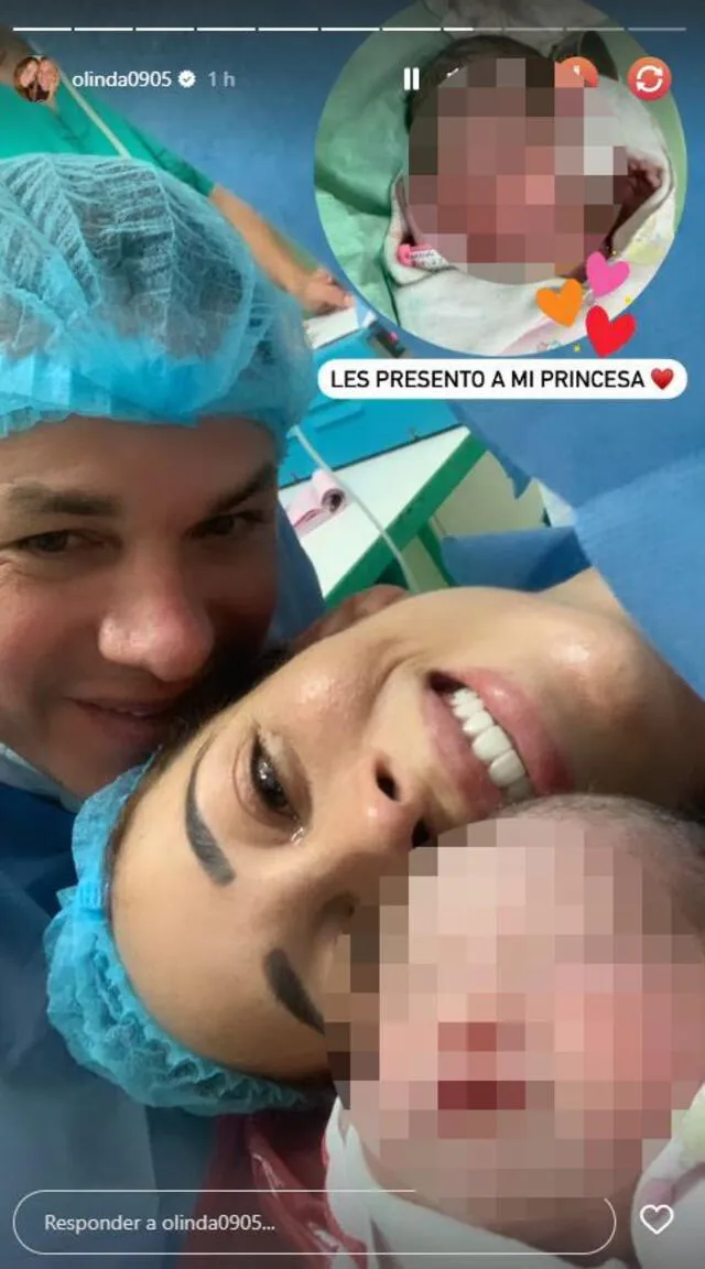  Olinda Castañeda se convierte en madre por tercera vez. Foto: Instagram    