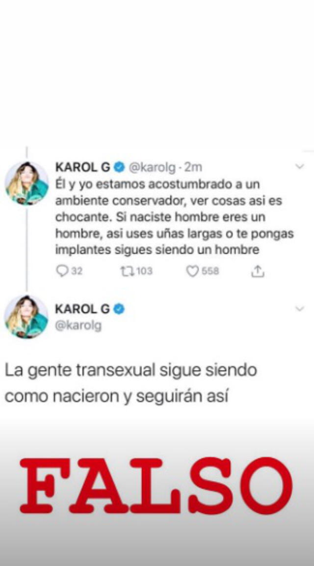 Karol G en Instagram