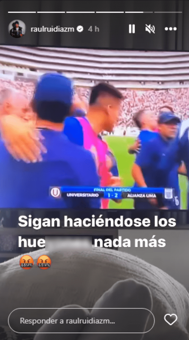  Publicación de Raúl Ruidíaz tras triunfo de Alianza Lima. <strong>Foto: captura Instagram</strong>   