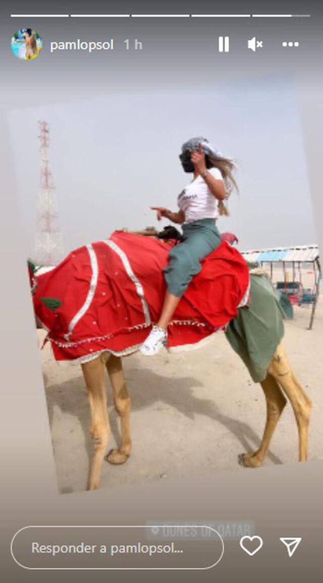 Pamela López, pareja de Christian Cueva en Qatar. Foto: captura/Instagram