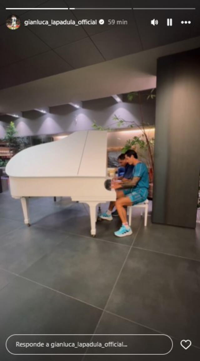 Gianluca Lapadula junto a su padre. Foto: Captura Instagram   