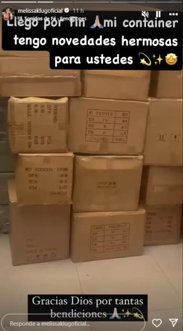 Melissa Klug compartió en sus redes sociales la llegada de su container para su nuevo negocio. Foto: instagram Melissa Klug Melissa Klug compartió en sus redes sociales la llegada de su container para su nuevo negocio. Foto: instagram Melissa Klug