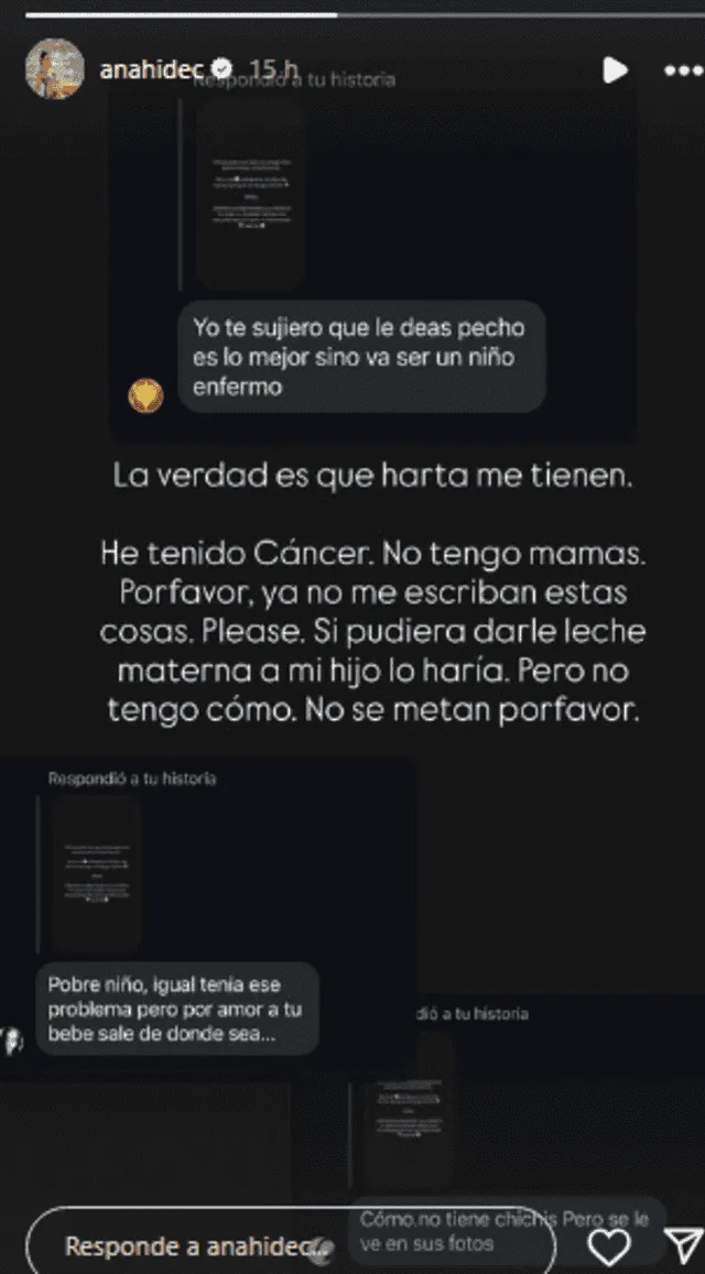 Mensaje de Anahí de Cárdenas. Foto: Instagram   