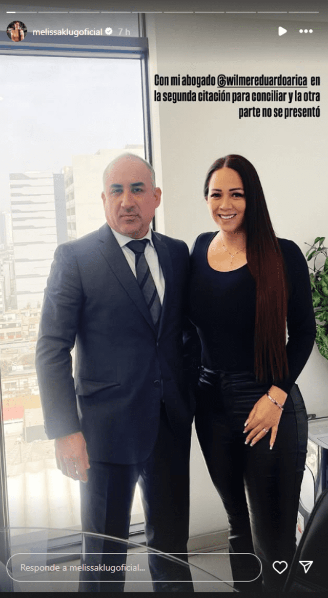 Melissa Klug y su abogado. Foto: Instagram   