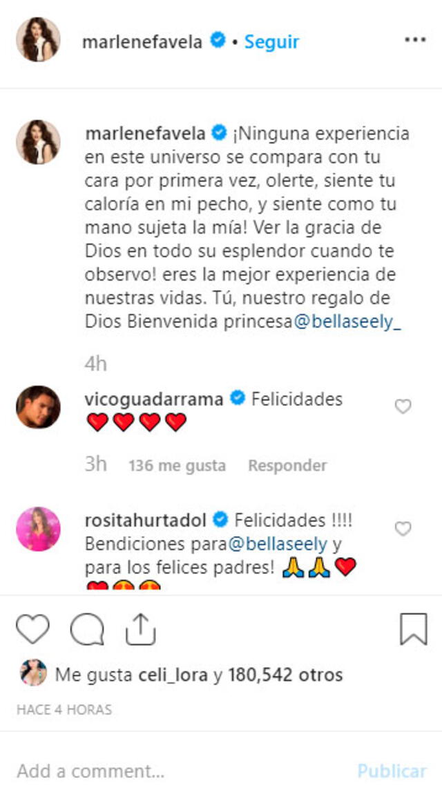 Marlene Favela y su esposo presentan a su bebé recién nacida