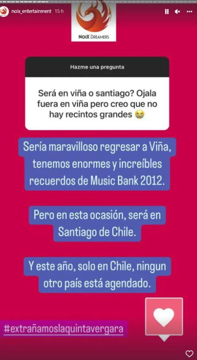 Music Bank en Chile 2022: Q&A por NoiX Entertainment. Foto: Instagram/Noix