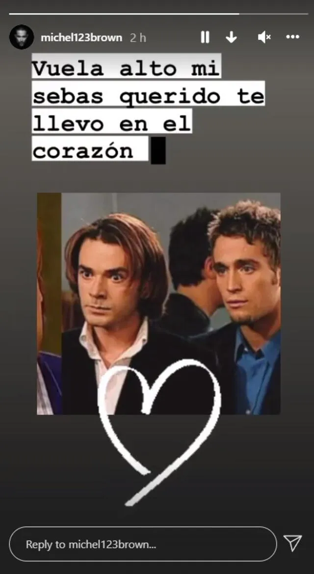 Michel Brown recuerda a Sebastián Boscán. Foto: Instagram/@michel123brown Michel Brown recuerda a Sebastián Boscán. Foto: Instagram/@michel123brown