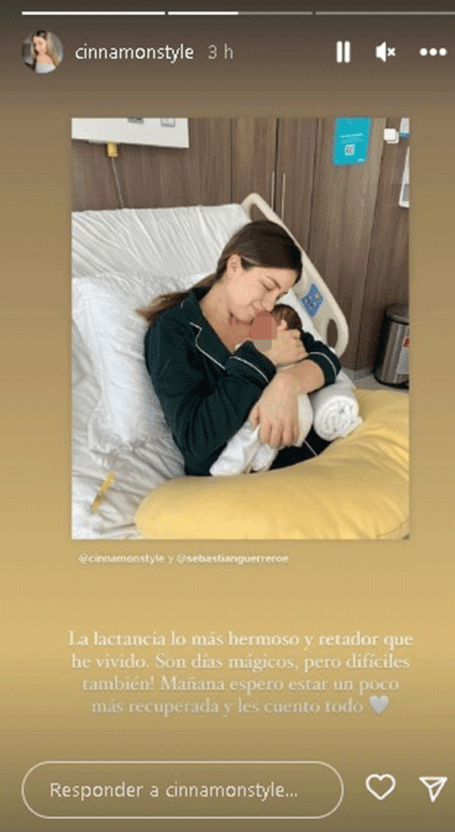 Natalia Merino habla sobre la lactancia materna. Foto: captura de Instagram/ @NataliaMerino