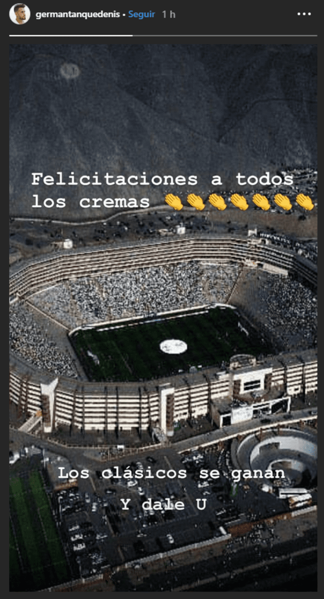 Universitario vs Alianza Lima: Germán Denis festejo