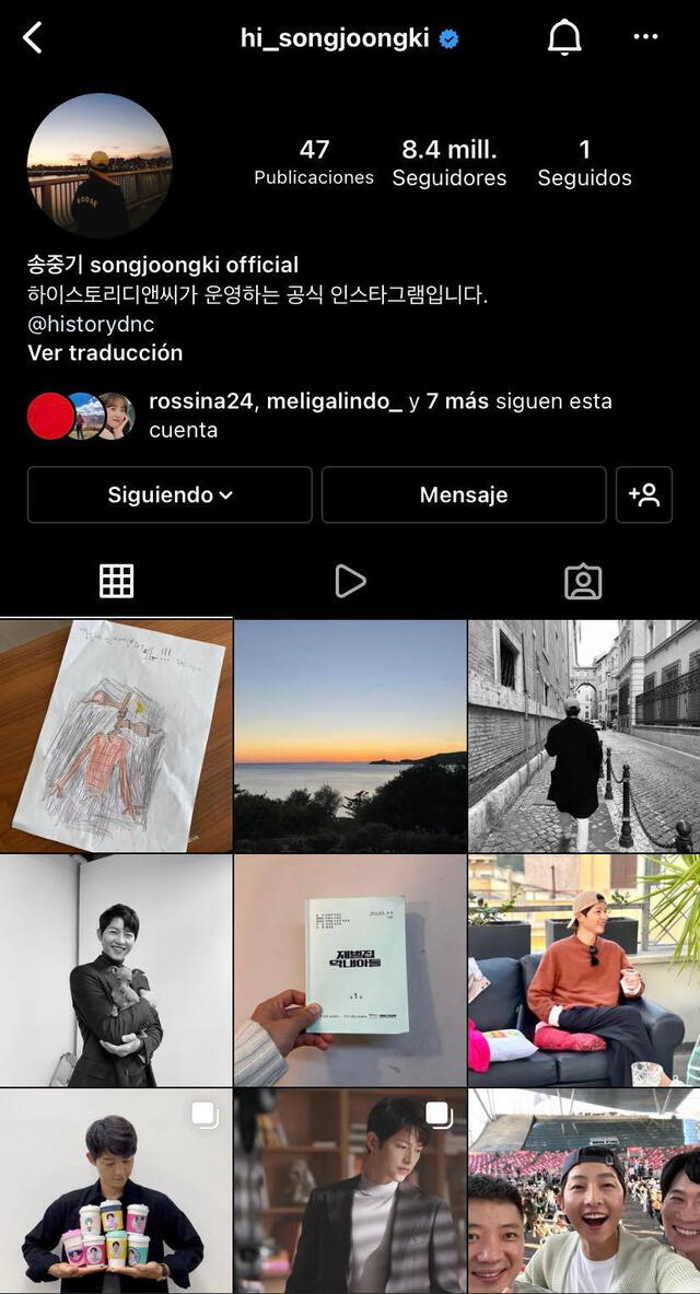 Instagram de Song Joong Ki