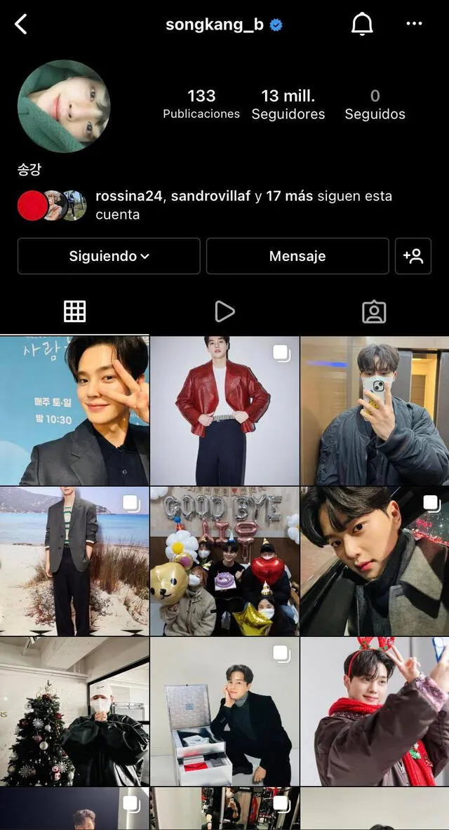 Instagram de Song Kang