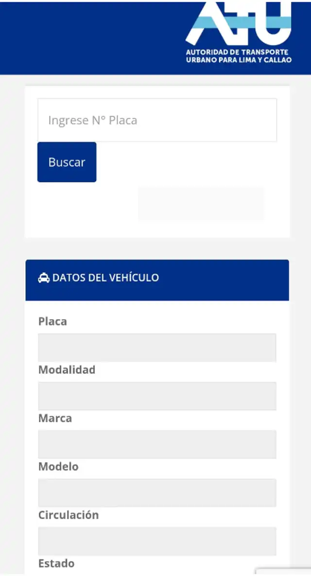 Con el número de placa del vehículo se puede conocer si está aturizado por la ATU. Foto: difusión