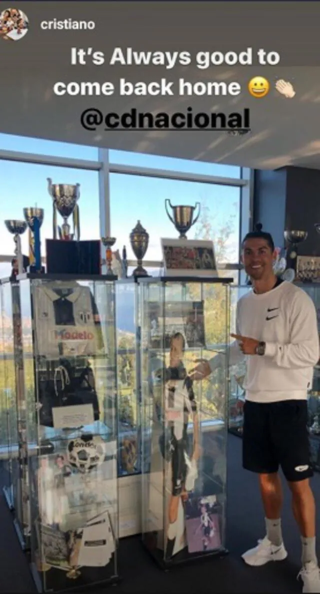Cristiano Ronaldo visitó instalaciones del club Nacional en Madeira