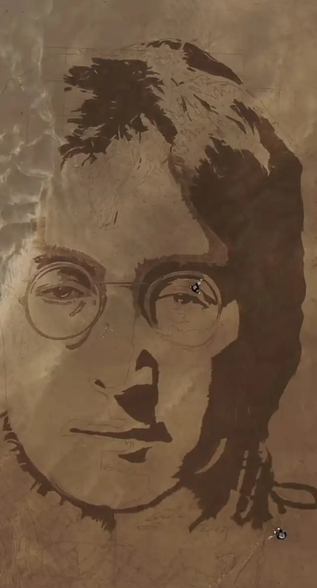 Retrato artístico de John Lennon. Foto: @calat33 