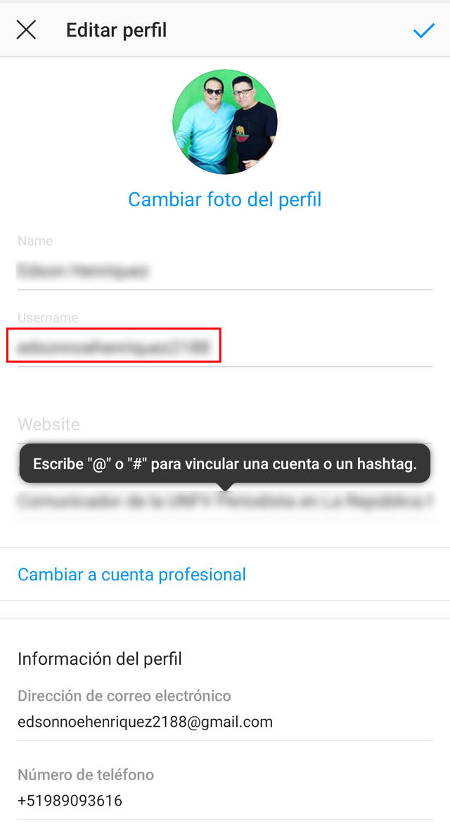 Cambia tu nombre de usuario en Instagram