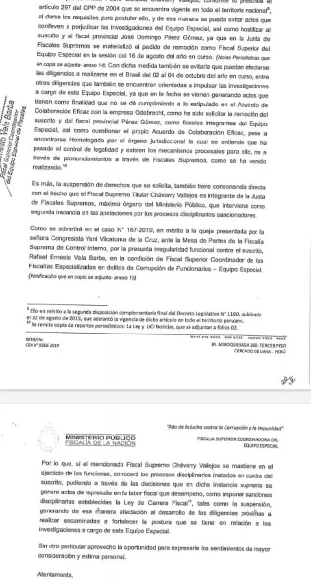 Fiscal adjunto que investiga a Pedro Chávarry trabajó con él en 2018