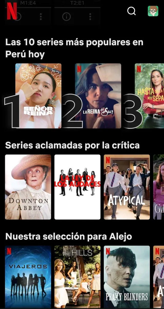  La serie más vista en Perú es "Mr. Queen". "La reina del sur" descendió al puesto 2 del top. Foto: captura Netflix   