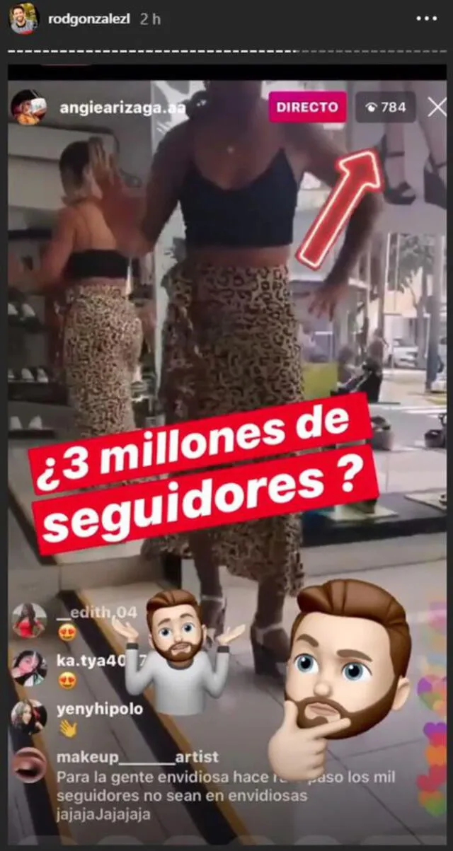 Rodrigo González expone cantidad de seguidores de Angie Arizaga en Instagram