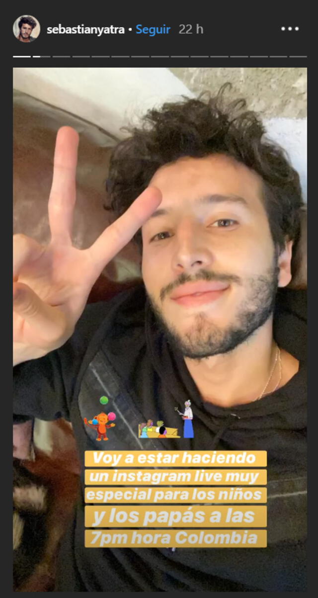 El anuncio que hizo el colombiano en sus historias de Instagram.