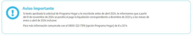 ANSES todavía no ha publicado información sobre los pagos del Programa Hogar desde mayo 2024 en adelante. Foto: ANSES   