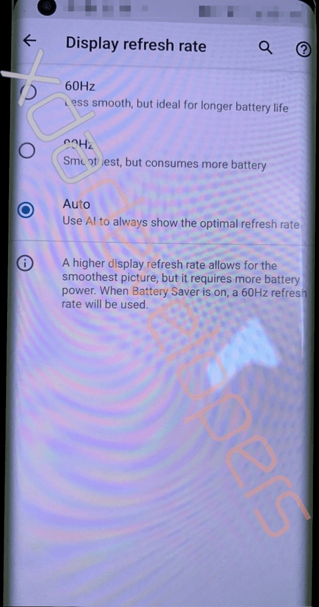 La pantalla del Motorola Edge tendrá una frecuencia de actualización de 90 Hz.