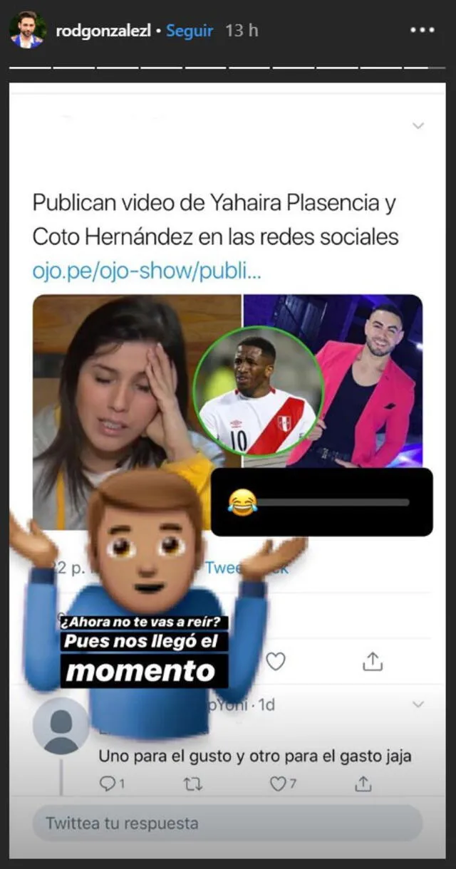 Rodrigo González se ríe del video privado de Yahaira Plasencia en redes sociales