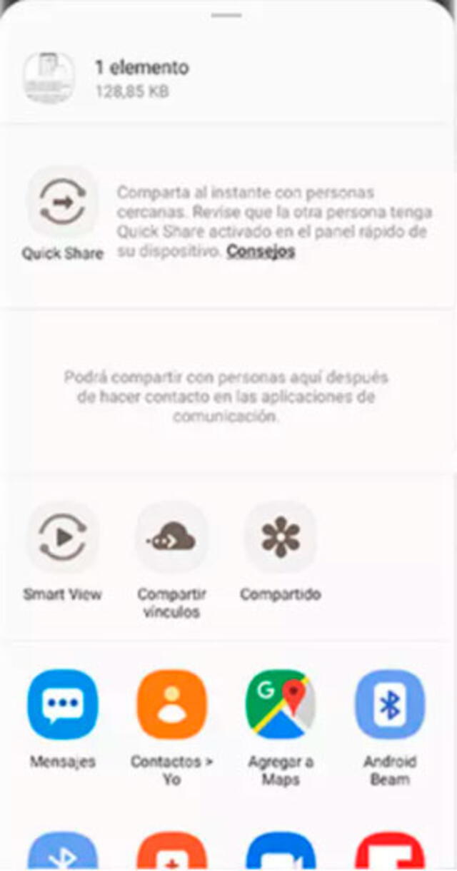 Quick Share es una herramienta disponible en teléfonos inteligentes Samsung. Foto: MóvilZona