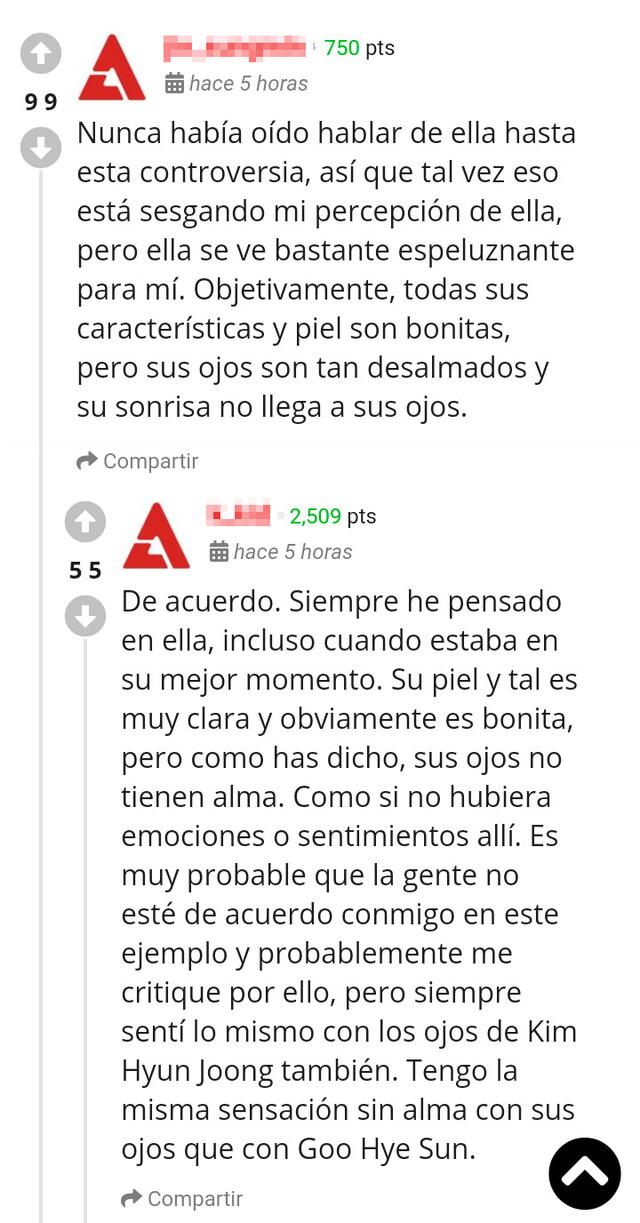 Usuarios en redes sociales reaccionan a los selfies publicados por Goo Hye Sun. Usuarios en redes sociales reaccionan a los selfies publicados por Goo Hye Sun.