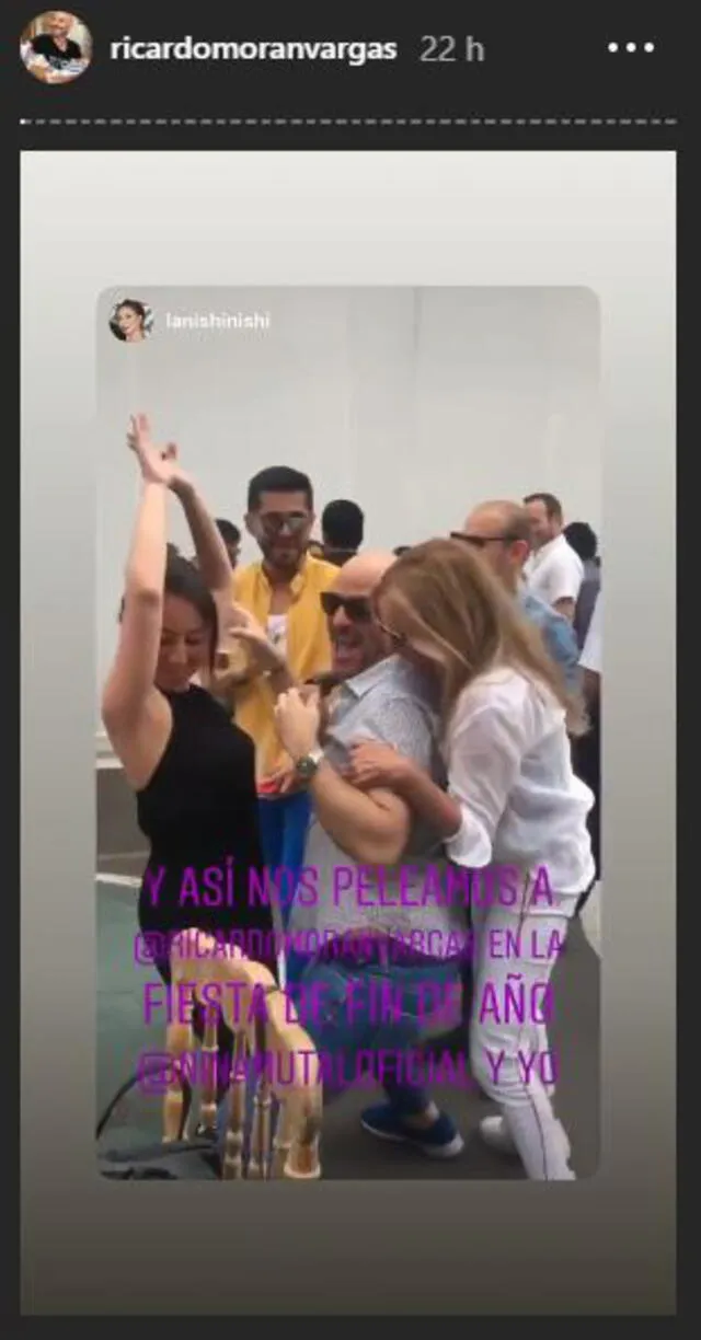 Ricardo Morán bailando reggaeton en fiesta de Latina.