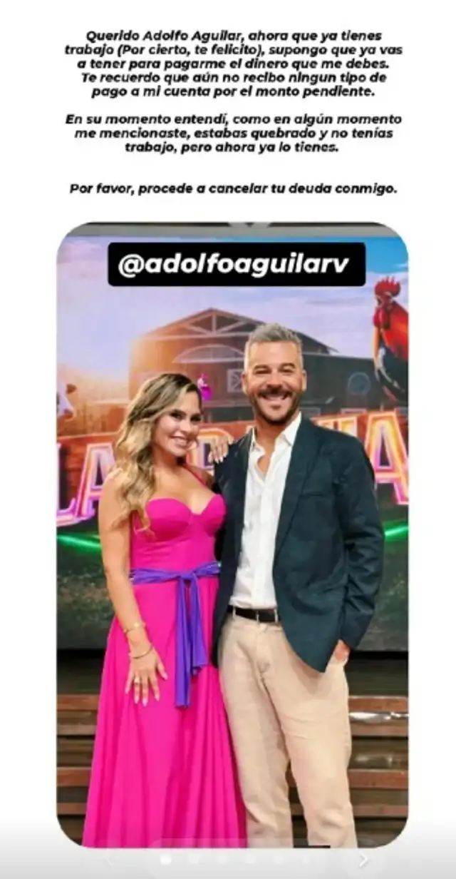 Exnovio de Adolfo Aguilar expone al conductor de televisión. Foto: TikTok Exnovio de Adolfo Aguilar expone al conductor de televisión. Foto: TikTok