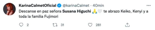 Susana Higuchi: periodistas y artistas reaccionan al fallecimiento de la madre de Keiko Fujimori
