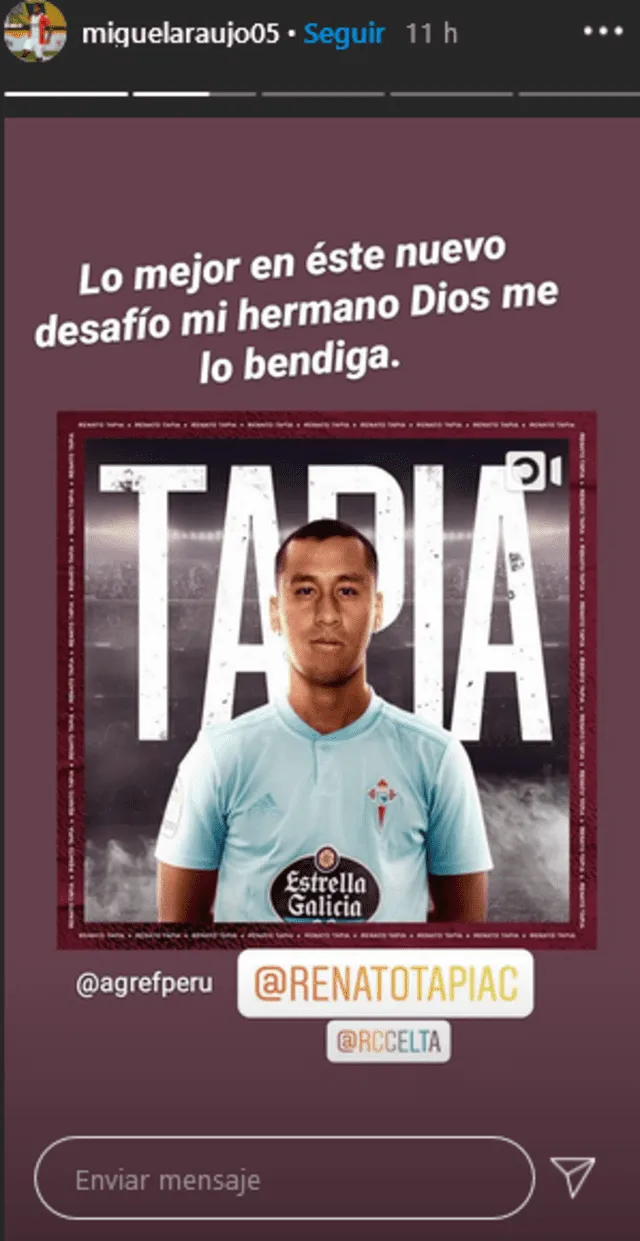 Renato Tapia: felicitaciones de seleccionados