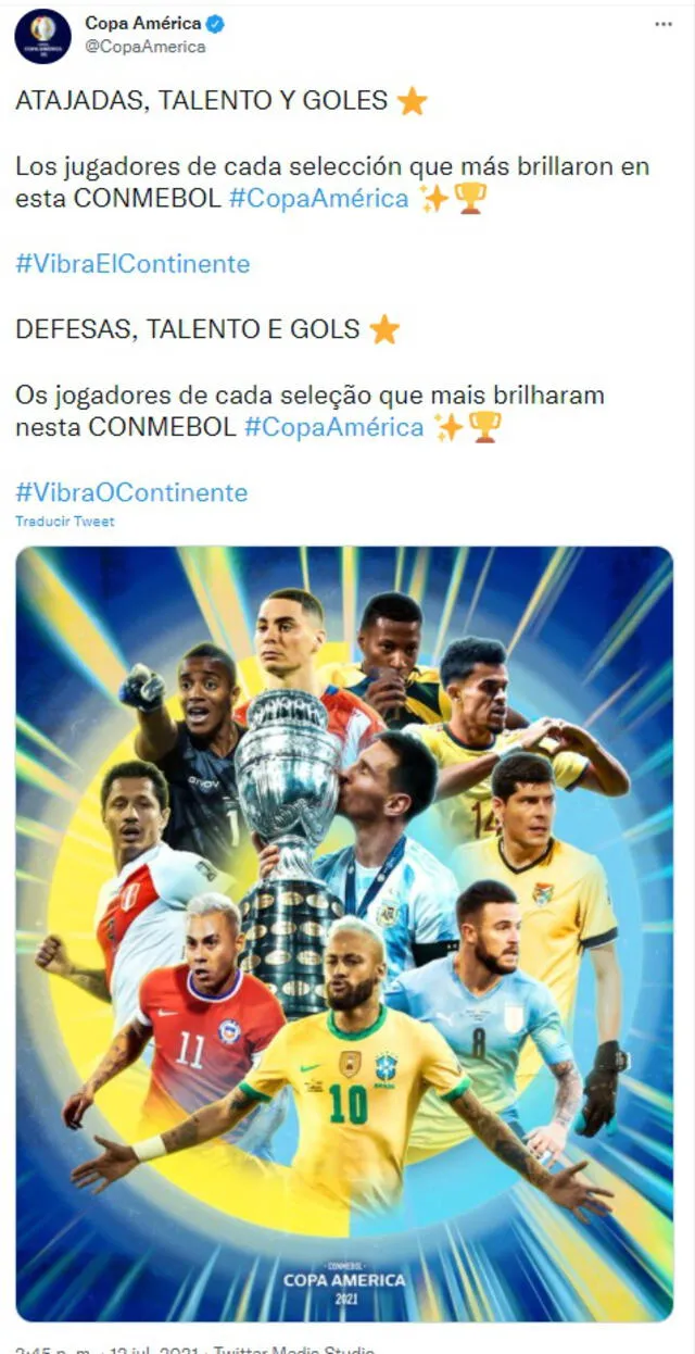 Copa América. Fuente: Twitter @CopaAmerica