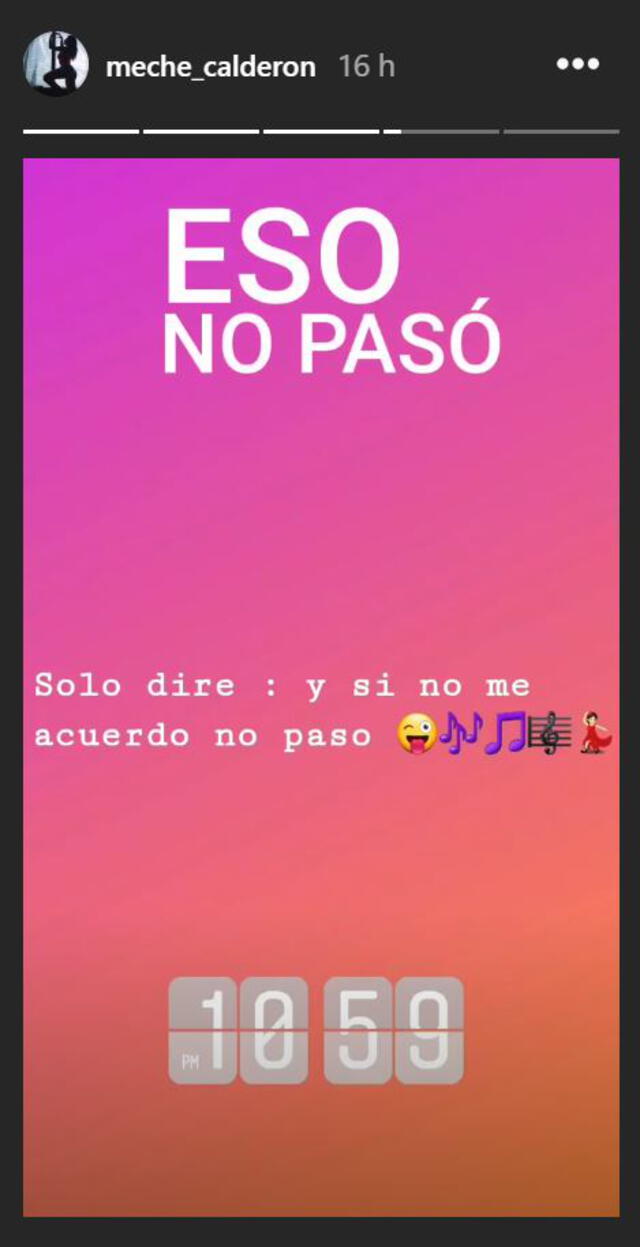 Mensajes de Mercedes Calderón en Instagram