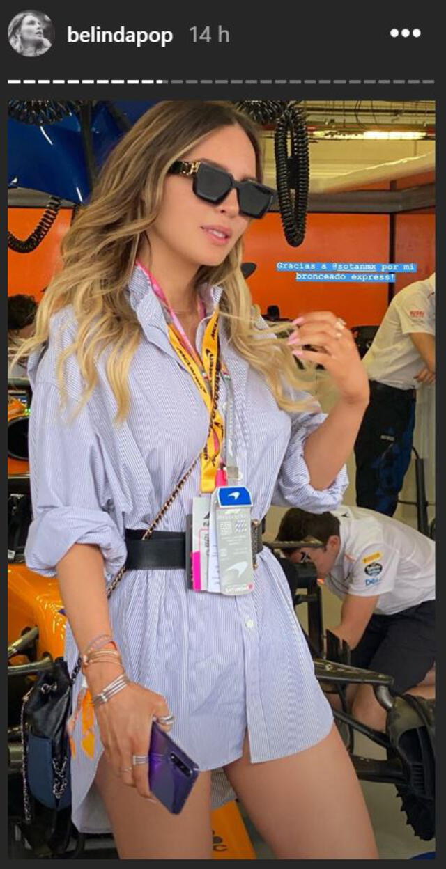 Belinda en la Fórmula 1