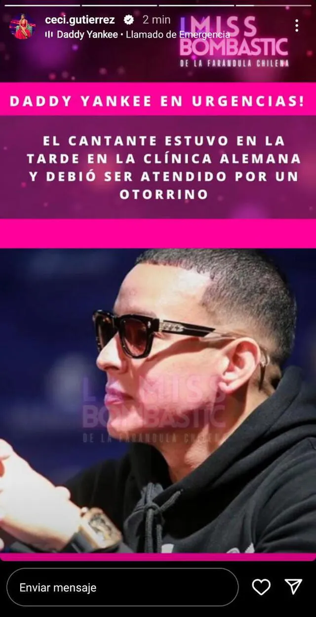 Daddy Yankee fue llevado de urgencia a una clínica antes de su último show en Chile