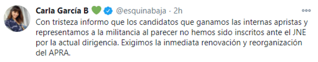 Tuit de Carla García.