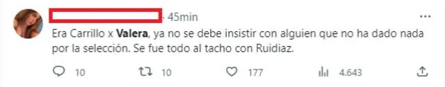  Alex Valera fue tendencia tras el Perú perdió 1-0 ante Brasil por la fecha 2 de las Eliminatorias 2026. Foto: captura/Twitter.   