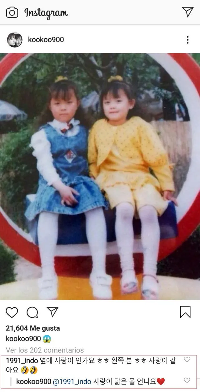 Goo Hye Sun vestida de amarillo junto a su hermana Ku Hye Jung.