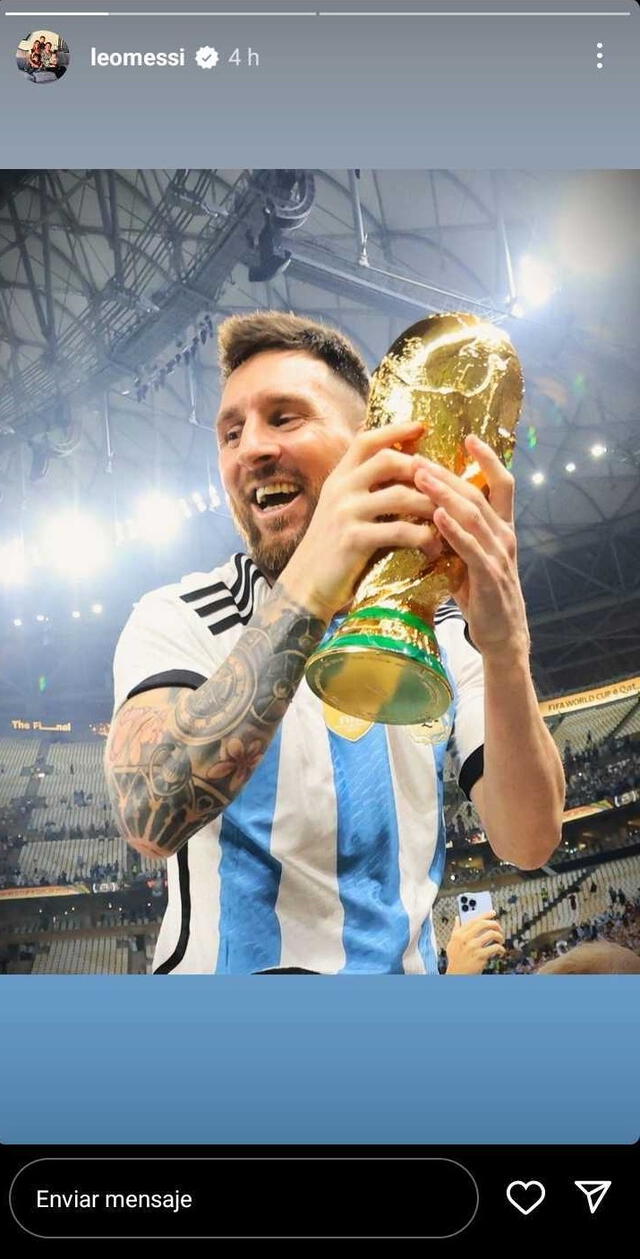  La historia de Lionel Messi que subió después del evento The Best. Foto: captura/Instagram   