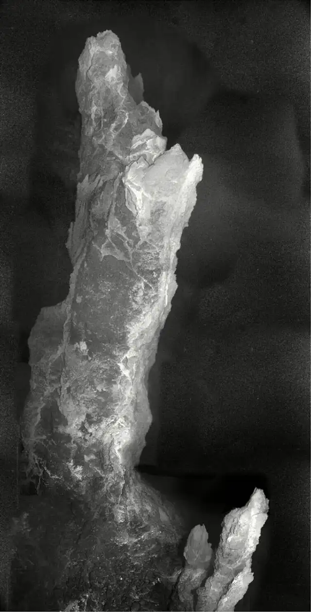 Chimenea de nueve metros de altura en la Ciudad Perdida. Foto: Universidad de Washington/Institución Oceanográfica Woods Hole