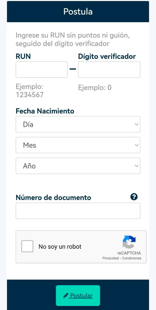 Plataforma para la inscripción al Ingreso Mínimo Garantizado