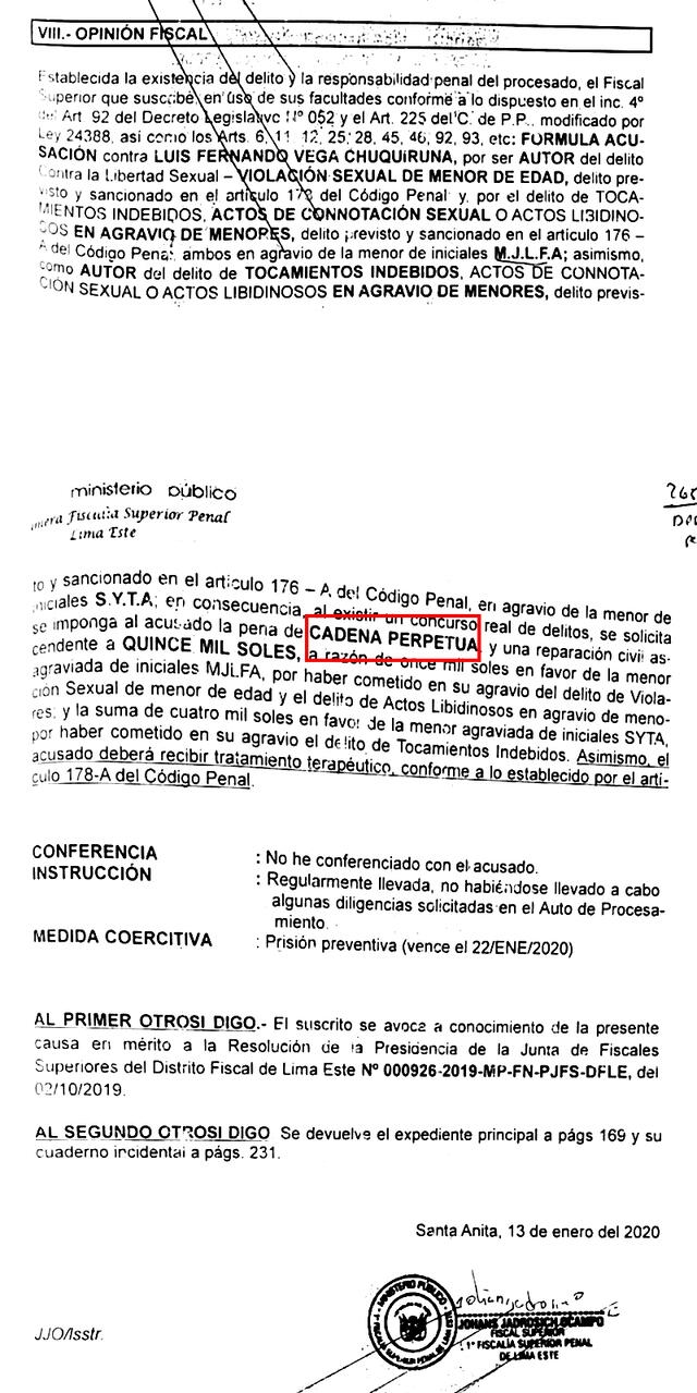 luis fernando vega caso violacion