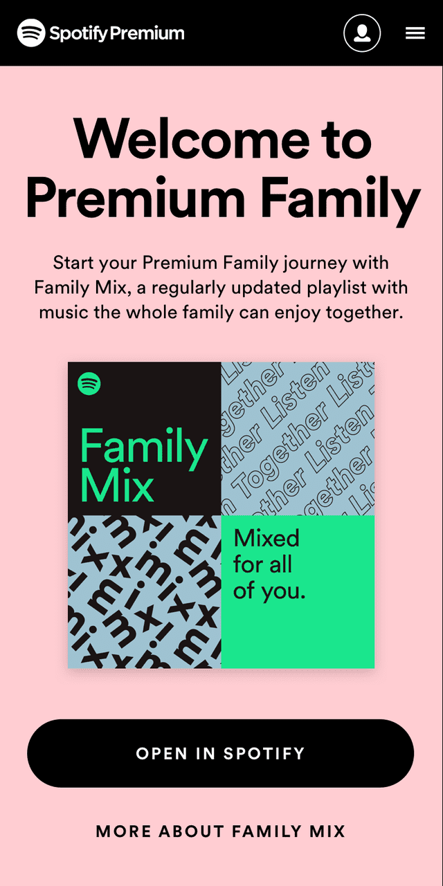 Spotify Plan Familiar Premium